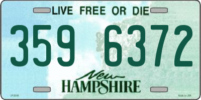 NH license plate 3596372