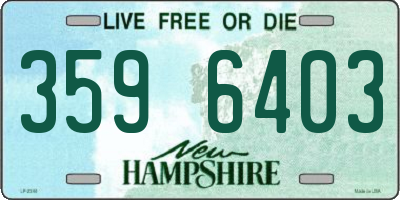 NH license plate 3596403