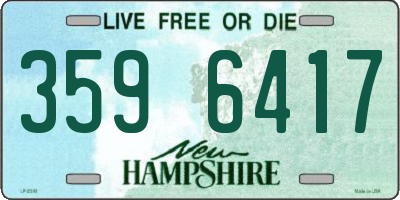 NH license plate 3596417