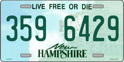 NH license plate 3596429