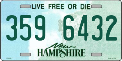 NH license plate 3596432