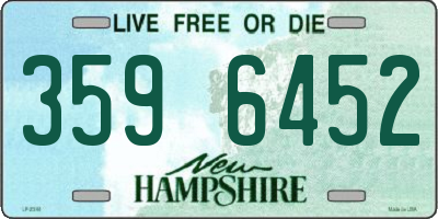 NH license plate 3596452