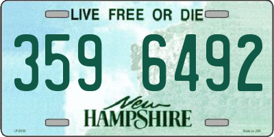 NH license plate 3596492