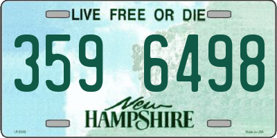 NH license plate 3596498
