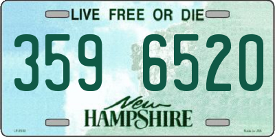 NH license plate 3596520