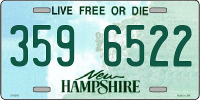 NH license plate 3596522