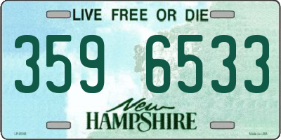 NH license plate 3596533