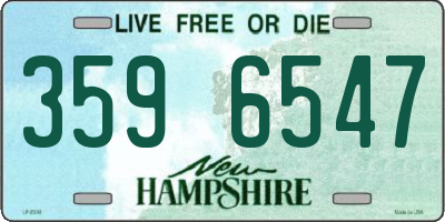 NH license plate 3596547