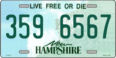 NH license plate 3596567