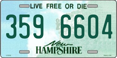 NH license plate 3596604