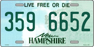 NH license plate 3596652