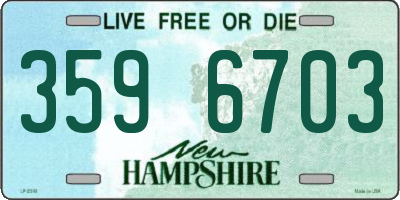 NH license plate 3596703