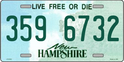 NH license plate 3596732