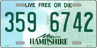 NH license plate 3596742