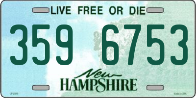 NH license plate 3596753