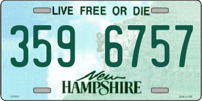 NH license plate 3596757