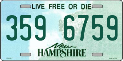 NH license plate 3596759