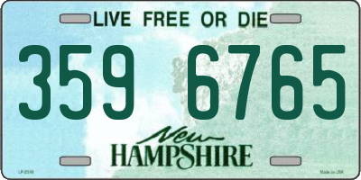 NH license plate 3596765