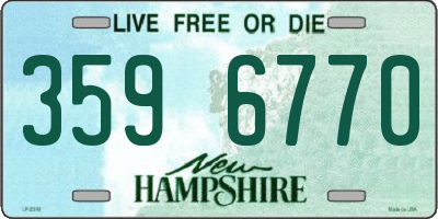 NH license plate 3596770