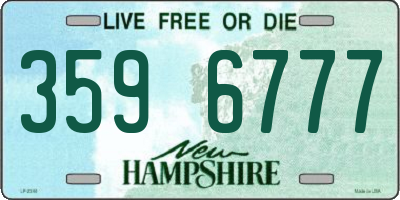NH license plate 3596777