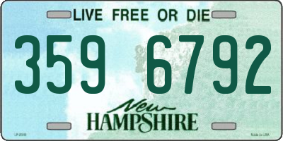 NH license plate 3596792