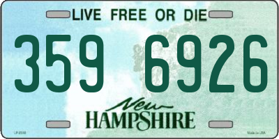 NH license plate 3596926