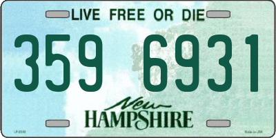NH license plate 3596931