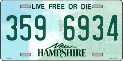 NH license plate 3596934
