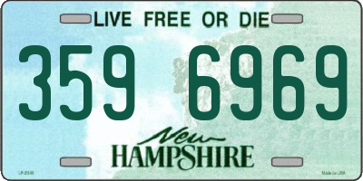 NH license plate 3596969