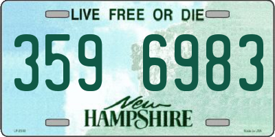 NH license plate 3596983