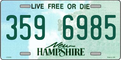 NH license plate 3596985