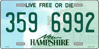 NH license plate 3596992