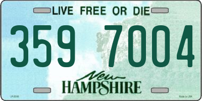 NH license plate 3597004