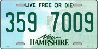 NH license plate 3597009