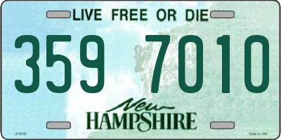 NH license plate 3597010