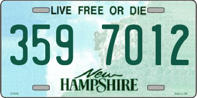 NH license plate 3597012