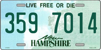 NH license plate 3597014