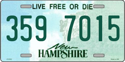 NH license plate 3597015
