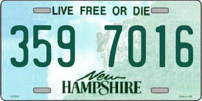 NH license plate 3597016