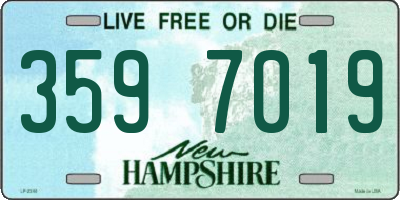 NH license plate 3597019