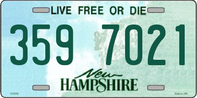 NH license plate 3597021