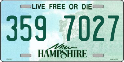 NH license plate 3597027
