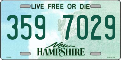 NH license plate 3597029