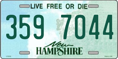 NH license plate 3597044