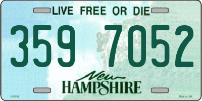 NH license plate 3597052