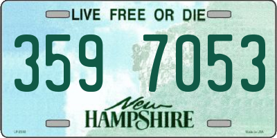 NH license plate 3597053