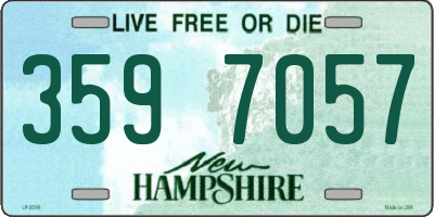 NH license plate 3597057