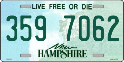 NH license plate 3597062