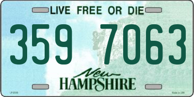 NH license plate 3597063
