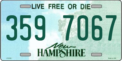 NH license plate 3597067